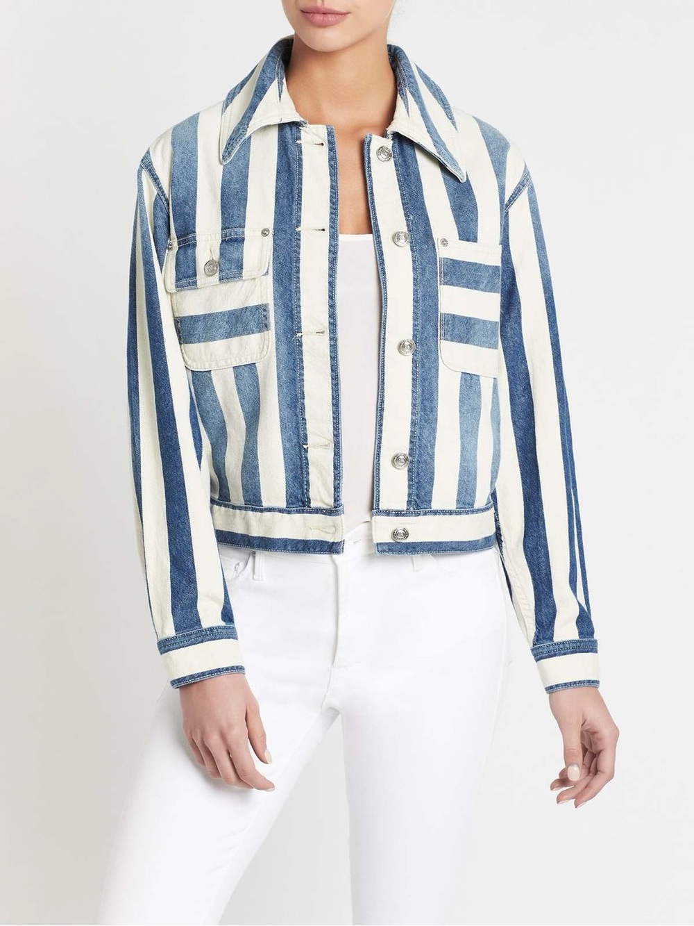 The Sammy Jacket by Current/Elliott in the "The Bay Stripe"